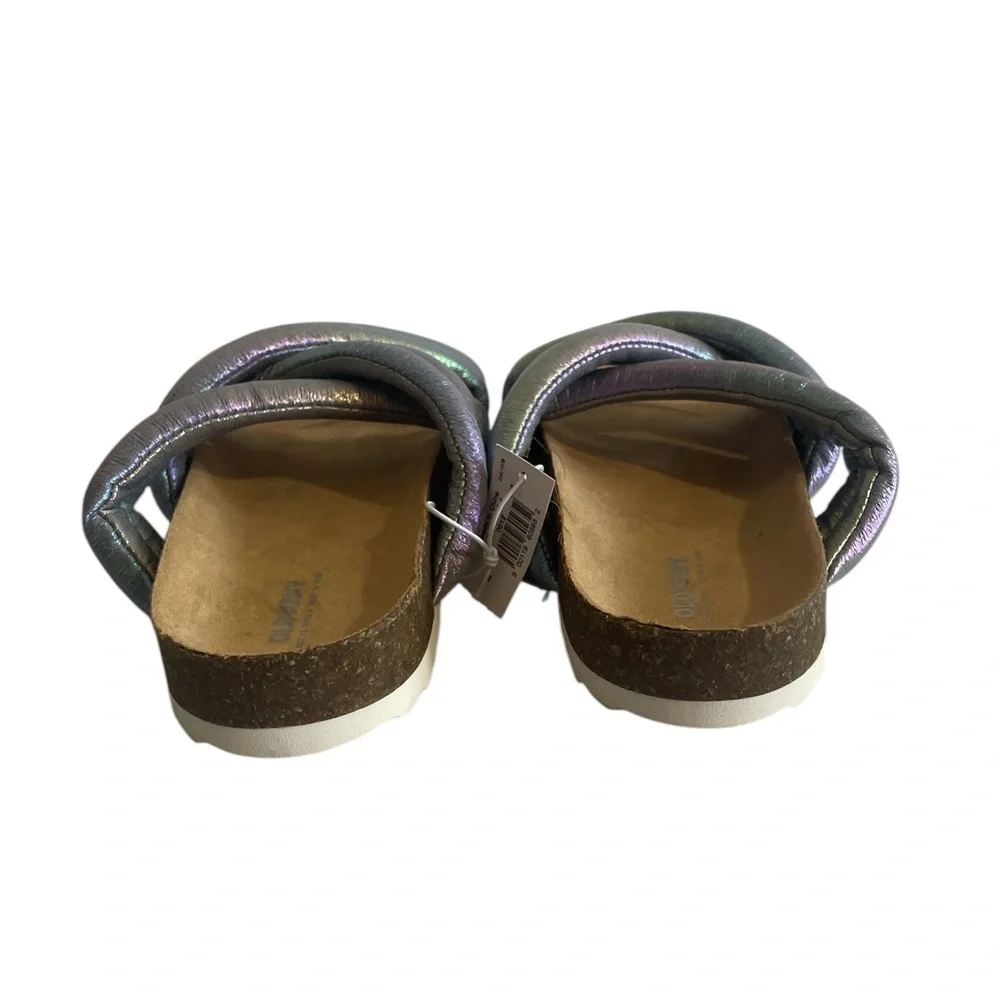 Old Navy Metallic Slide Sandals Girls 12